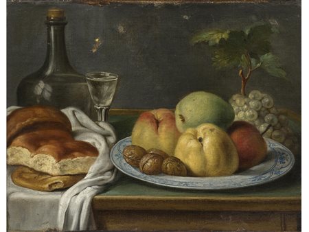 Firma illeggibile (XVIII secolo) Natura morta Olio su tela Firmato e datato...