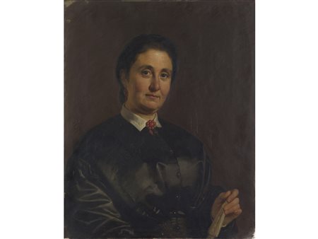 Anonimo (XIX secolo) Ritratto di signora Olio su tela 64x51,5 cm