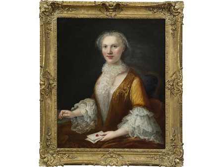 Scuola italiana (XVIII secolo) Ritratto di dama Olio su tela 78.5x64 cm