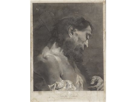 Marco Alvise Pitteri (1702-1786) San Simeone Stampa su carta applicata su...
