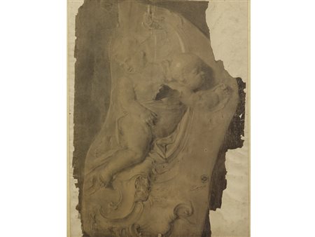 Ramazzotti (XIX secolo) Putti Matita su carta Timbrato dall'Accademia delle...