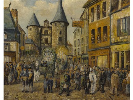 Raymond Besse (1899-1969) Cavalcade au Berry Olio su tela Esposto nel 1930 al...