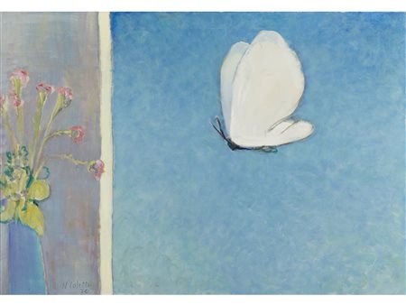 Nando Coletti (Treviso 1907-1979) Farfalla Olio su tela Misura 100x70 cm