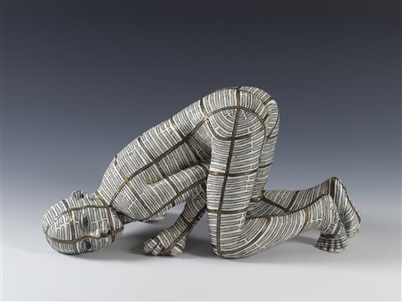 Rabarama (Roma 1969) Scultura in bronzo dipinto Misure 42x20x18 cm