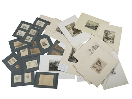 Giuseppe Grassis (Torino 1870-1949) 19 disegni 23 stampe di varie misure...