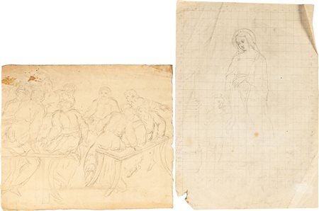 Lotto di due disegni: