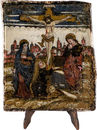 Scuola del nord Europa (?) del secolo XVII - Compianto sul Cristo crocifisso