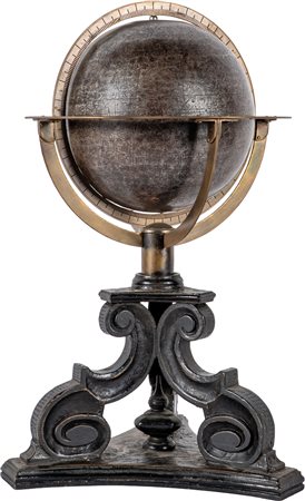 Scuola europea secolo XIX - Globo in metallo