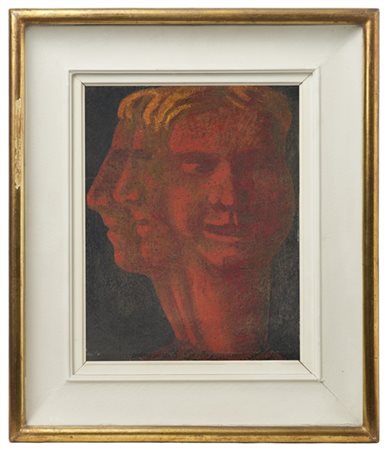 Cagnaccio di San Pietro "Giano trifronte" 1919
olio e tecnica mista su cartone
c