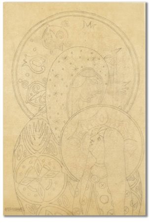 Cagnaccio di San Pietro "Studio per scena religiosa" inizio anni '30
matita su c