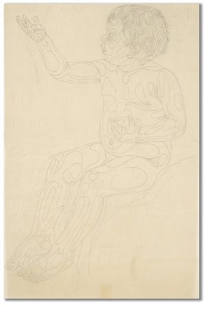 Cagnaccio di San Pietro "Studio per bambino" anni '20
matita su carta da lucido