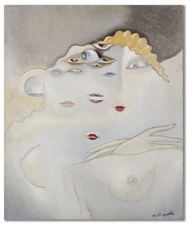 Alberto Martini "Risveglio mattutino" 1931
tempera su cartone
cm 55x46
Firmato i