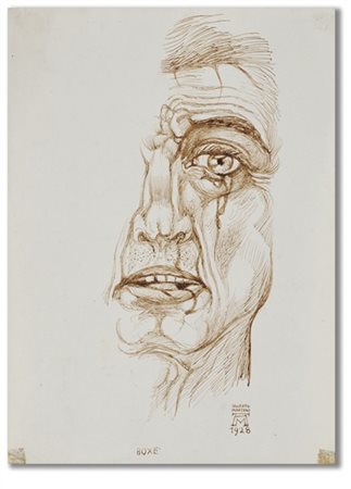 Alberto Martini "Boxe" 1928
china su carta
cm 24x17,5
Firmato, titolato e datato