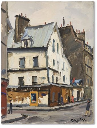 TAKANORI OGUISS "Rue de Charonne "Layette"" 1950 circa
olio su tavola
cm 35x26,5