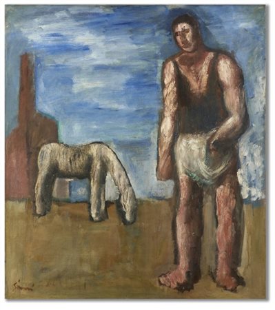 Mario Sironi "Il seminatore" 1931
olio su tela
cm 90x80
Firmato in basso a sinis