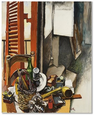 Renato Guttuso "Interno n. 3" 1961
olio su tela
cm 135x110
Firmato in basso a de