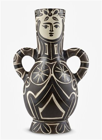 PABLO PICASSO "Vase deux anses hautes" 1953
ceramica parzialmente smaltata
h cm