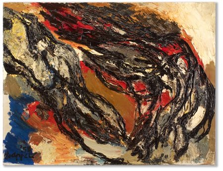 Karel Appel "Composition (Bataille d’animaux)" 1958
olio su tela
cm 89x116
Firma