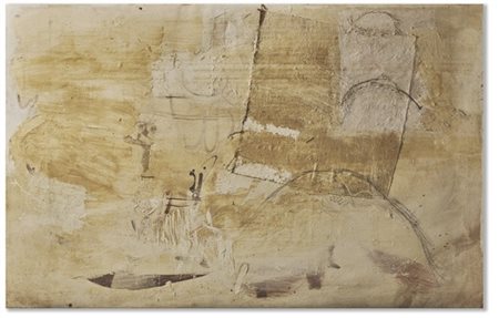 Gastone Novelli "Le grandi e le piccole cose" 1959-64
olio, matita e collage di