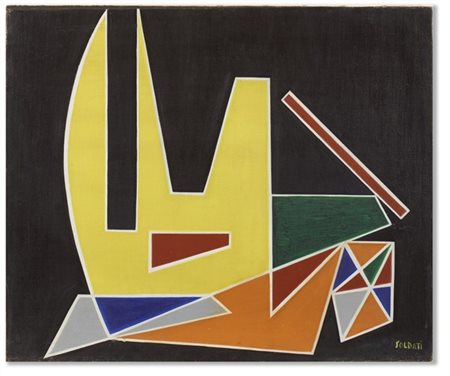 Atanasio Soldati "Senza titolo" 
olio su tela
cm 38,5x46,5
Firmato in basso a de