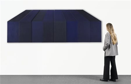 Rodolfo Aricò "Prospettiva 1" 1970
acrilico su tela
cm 97,5x281x6
Firmato e data