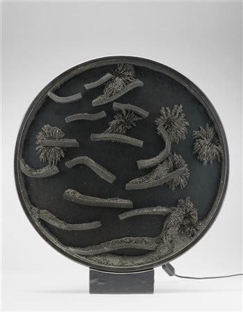 Davide Boriani "Superficie magnetica" 1959/62
alluminio, vetro, polvere di ferro