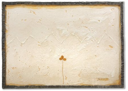 Pier Paolo Calzolari "Senza titolo" 1970
piombo, sale, colore e trifoglio su car