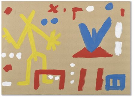 A. R. PENCK "Senza titolo" 1990
acrilico su cartone
cm 50x70
Firmato in basso a