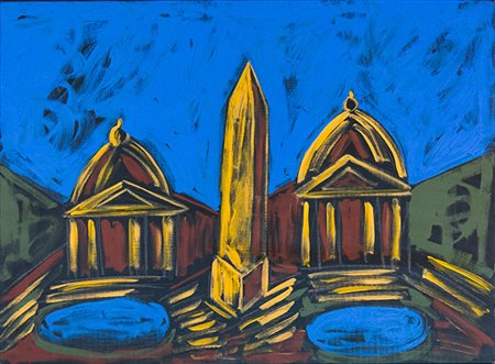 Tano Festa, Piazza del popolo, 1986/87