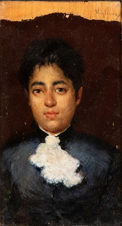 VINCENZO MIGLIARO
(Napoli 1858 - 1938)
, Ritratto di giovane donna 1885
