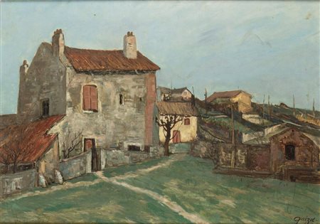 ALPHONSE QUIZET
(Paris 1885 - 1955)
, Paesaggio di campagna 
