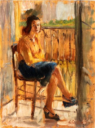 LUIGI CRISCONIO
(Napoli 1893 - Portici 1946)
, Elisa alla finestra 