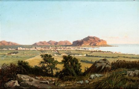 FRANCESCO LOJACONO
(Palermo 1838 - 1915)
, Veduta di Palermo e di Monte Pellegrino 1865 ca.