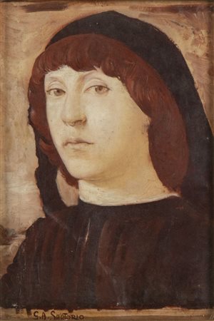 GIULIO ARISTIDE SARTORIO(ROMA 1860 - ROMA 1932), Ritratto di giovane  
