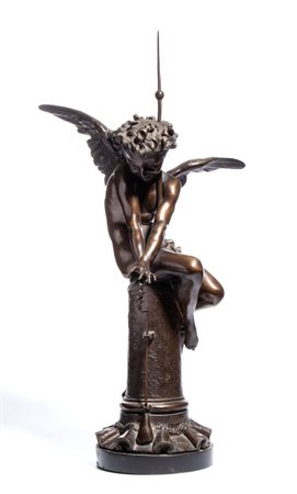 GIULIO MONTEVERDE
(Bistagno  1837 - Roma  1917)
, Il genio di Franklin  1873