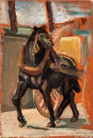 FERRUCCIO FERRAZZI
(Roma 1891 - 1978)
, Carrettiere romano 1936