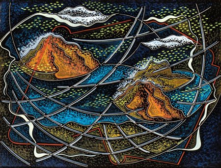 PIPPO ORIANI
(Torino 1909 - Roma 1972)
, Volo sul golfo 1931