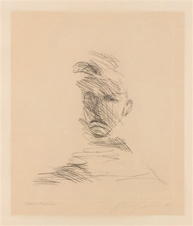ALBERTO GIACOMETTI
(Borgonovo 1901 - Coira 1966)
, Ritratto di Rimbaud 1962