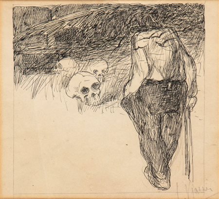 LORENZO VIANI
(Viareggio 1882 - Roma 1936)
, Vagero incontro al suo destino 