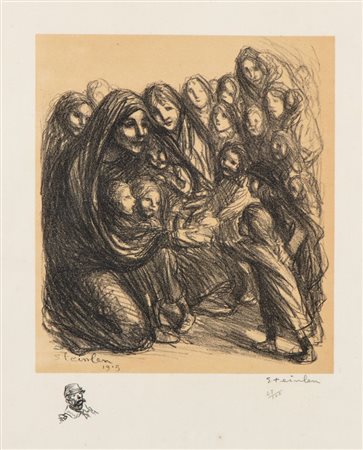 THEOPHILE ALEXANDRE STEINLEN
(Losanna 1859 - Parigi 1923)
, Gli orfani della guerra 1915