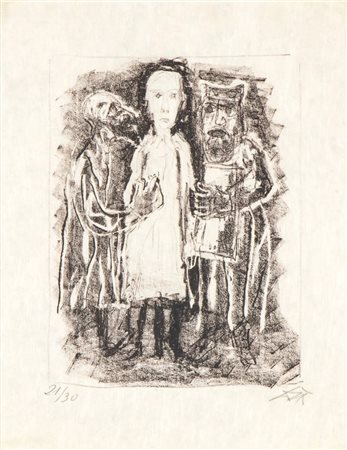 OTTO DIX
(Untermhaus 1891 - Singen 1969)
, Illustrazione per il Vangelo secondo Matteo di Lutero 1960