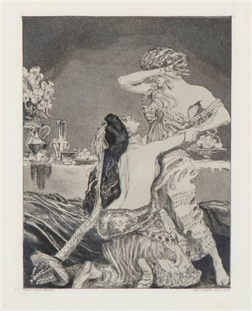 MAX KLINGER
(Lipsia 1857 - Großjena 1920)
, "Das Zelt. Opus XIV" N. 28 