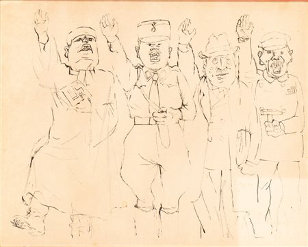 GEORGE GROSZ
(Berlino 1893 - 1959)
, Einer für alle, alle für einen Anni '40