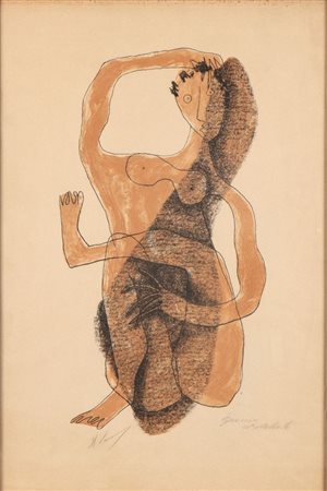 HENRI LAURENS
(Parigi 1885 - 1954)
, Femme assise à la jambe levée 1950