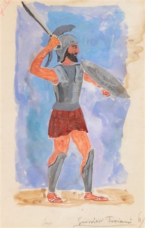 FELICE CASORATI
(Novara 1883 - Torino 1963)
, Guerriero Troiano Anni 40 ca.