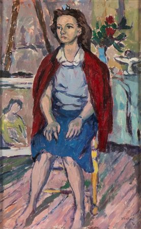 ENRICO PAULUCCI
(Genova 1901 - Torino 1999)
, Interno con figura 1944