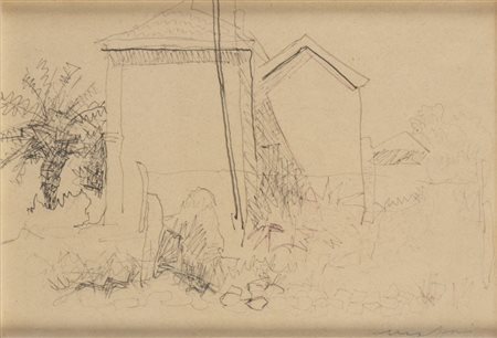 MARIO MAFAI
(Roma 1902 - 1965)
, Paesaggio con case  