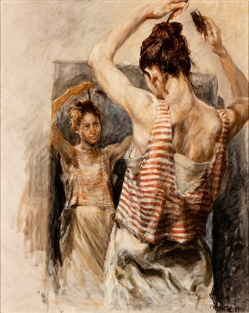 CARL TIMNER
(Berlino 1933 - 2014)
, Ragazza allo specchio 1985