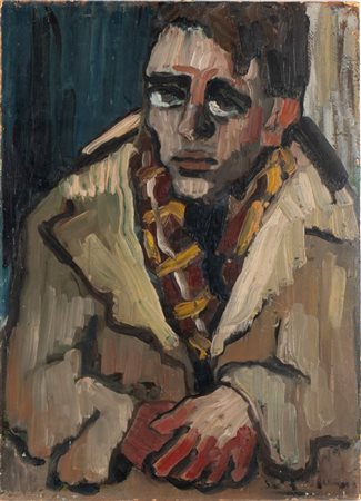 MARCOS GRIGORIAN(Kropotkin 1925 - Erevan  2007), Ritratto maschile Prima metà degli anni '50