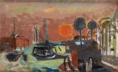 BRUNO SAETTI
(Bologna 1902 - 1984)
, Venezia al tramonto 1940/50
